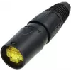 Neutrik NE8MX-B-1 etherCON kabelio jungties laikiklis - juodas chromuotas korpusas, RJ45 apsauga