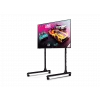 Next Level Racing Floor Stand – Round Tube Freestanding Single Monitor Stand – iki 65 colių – aukščio reguliavimas, pakreipimas – maksimali apkrova 50 kg – juoda