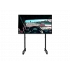Next Level Racing Floor Stand – Round Tube Freestanding Single Monitor Stand – iki 65 colių – aukščio reguliavimas, pakreipimas – maksimali apkrova 50 kg – juoda