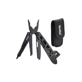 NEXTOOL Multitool Vanguard Wrench NE20131 15-in-1 nerūdijančio plieno EDC daugiafunkcis įrankis su reguliuojamu veržliarakčiu, replėmis, peiliu, pjūklu, atsuktuvais, stiklo daužytuvu ir nailono makštimi