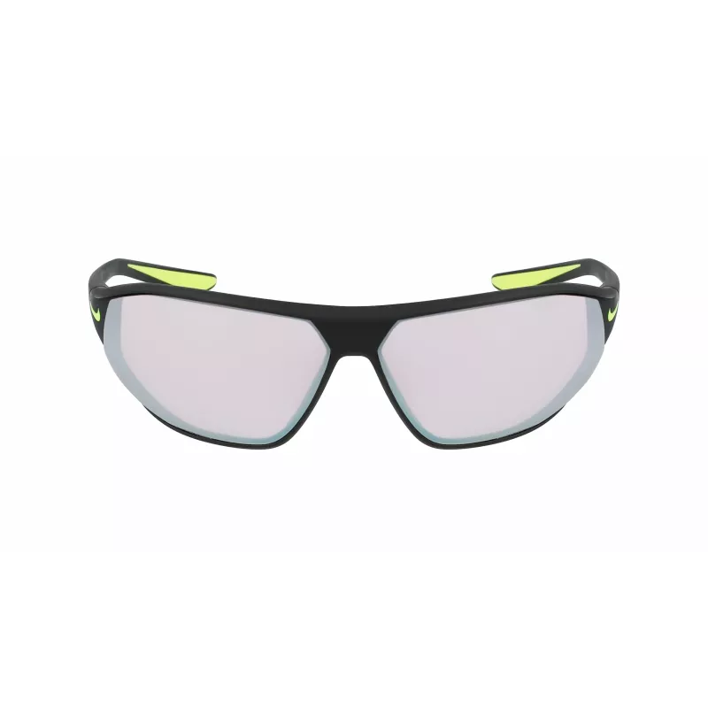 NIKE AEROSWIFTEDQ0 Unisex Sport Akiniai - Matinė Juoda, Pilkas Atspalvis, 65 mm Lęšiai