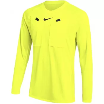 Nike Dri-FIT Referee III ilgomis rankovėmis vyriški futbolo teisėjo marškinėliai geltoni HV8326 702 L dydžio