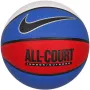 Nike Everyday All Court 8P krepšinio kamuolys, 7 dydis, nuleistas, mėlynas/baltas/raudonas