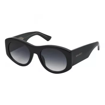 NINA RICCI moteriški drugelio formos akiniai nuo saulės SNR396-540700 juodi/pilki 54mm