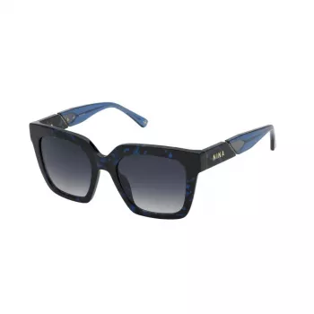 Nina Ricci Moteriški Katės Akies Akiniai Nuo Saulės SNR318520VBG - Havana Acetato Rėmelis, Rudi Gradientiniai Lęšiai, 52mm