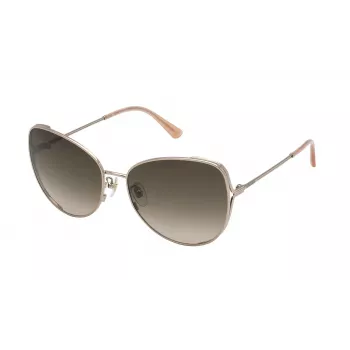 NINA RICCI Moteriški Akiniai nuo Saulės SNR302-600A32 Havana/Ruda Vėžlio Kiauto Rėmelis, Rudi Gradientiniai Lęšiai 60/16/135 mm