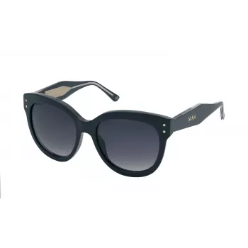 NINA RICCI moteriški akiniai nuo saulės SNR3245509QL Havana rudi drugelio formos acetatinis rėmas, gradientiniai rudi lęšiai 55/18/140 mm