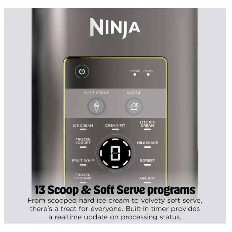 Ninja Creami Scoop & Swirl 13-in-1 ledų ir šaldyto gėrimo gamintuvas 0,48 l mėlynas EU NC702EU