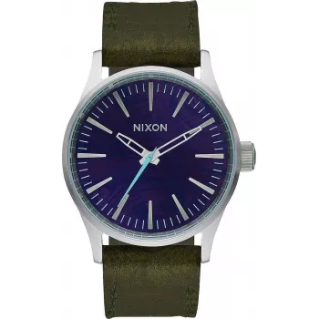 NIXON Sentry 38 Women's Watch A377-2302-00 Rose Gold Stainless Steel Indigo Leather
