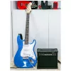 NN EG SET BLU elektrinės gitaros pradžiamokslio rinkinys, mėlynas