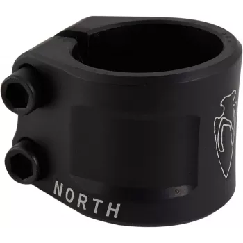 North Axe Double Clamp – 6061-T6 aliuminio dvigubas spaustukas, 31,8 mm / 34,9 mm, anoduotas