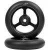 North Index Pro Scooter Ratų 2 vnt. rinkinys – 110 mm 88A aukšto atšokimo uretanas, ABEC 9 guoliai (juoda/juoda)