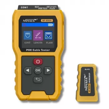 NOYAFA NF-8504 PoE testeris su pinout diagnostika ir galios matavimu