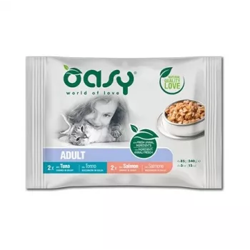 OASY Chunks in Gravy Multipack Fish Selection šlapias kačių ėdalas 4x85g