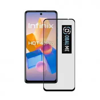 OBAL:ME 5D stiklinis ekrano apsauginis stikliukas, skirtas Infinix Hot 40 Pro, juodas