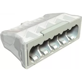 OBO BETTERMANN 61 525 LGR 5 polių kištukinis jungiklis 0,5-2,5mm² šviesiai pilkas RAL7035