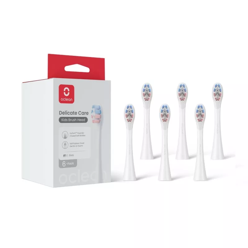 Oclean Delicate Care Kids Brush Head 6 vnt. P3K1 W06 Baltas