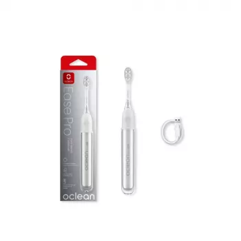 Oclean Ease Pro Silver elektrinis dantų šepetėlis su sonine technologija, 5 režimai, USB-C įkrovimas, IPX7, 180 dienų baterija