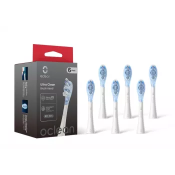 Oclean Ultra Clean UC03 atsarginiai šepetėlio antgaliai (6 vnt.) – balti