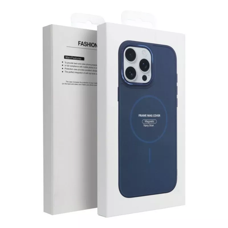 OEM iPhone 13 Mini Frame MagCover dėklas su MagSafe, tamsiai mėlynas