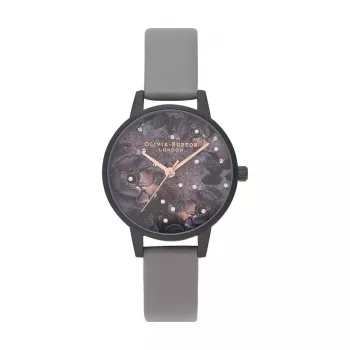 OLIVIA BURTON Women's Abstract Floral Watch OB16AD50 – 30 mm Rose Gold Stainless Steel