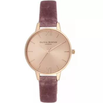 OLIVIA BURTON moteriškas laikrodis Daisy Chain OB16DE03 34mm rožinis auksas nerūdijančio plieno tinklelis