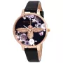 Olivia Burton Women's Enchanted Garden laikrodis OB16EM02 – 38 mm nerūdijančio plieno korpusas, pilka odinė apyrankė, pilkas ciferblatas su bičių motyvu