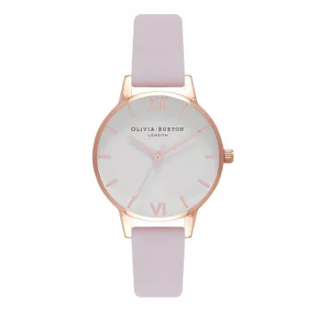OLIVIA BURTON Moteriškas laikrodis Midi Dial OB16MDW36 - 30mm nerūdijančio plieno korpusas, pilkas odinis dirželis, kvarcinis judesys