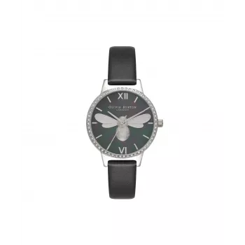 OLIVIA BURTON Moteriškas laikrodis OB16BB13 30 mm Juodas ciferblatas Odinis dirželis