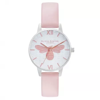 OLIVIA BURTON Moteriškas Laikrodis OB16FB25 Rožinis Auksas 30 mm