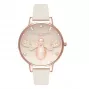 OLIVIA BURTON Moteriškas laikrodis OB16GB10 34 mm pilkas blizgantis ciferblatas odinis dirželis