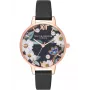 Olivia Burton moteriškas laikrodis OB16GSET24 34mm su gėlių ciferblatu ir apyranke