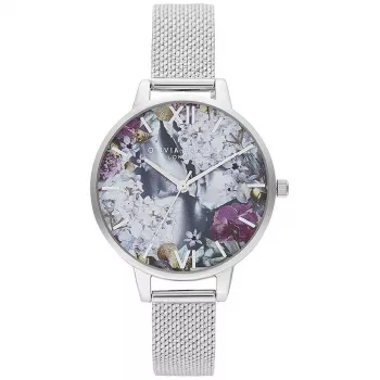Olivia Burton Moteriškas Laikrodis OB16US11 34mm Rožinis Auksas Nerūdijantis Plienas ir Alyvinė Veganiška Oda