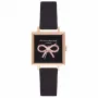 Olivia Burton moteriškas laikrodis OB16VB03, 22.5 mm, rausvo aukso spalvos nerūdijančio plieno korpusas, pilka odinė apyrankė