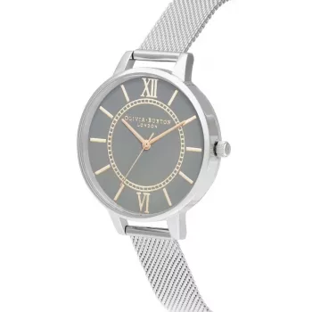 OLIVIA BURTON Moteriškas laikrodis OB16WD86 34mm Rožinis auksas Nerūdijančio plieno tinklelis