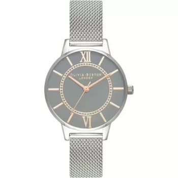 OLIVIA BURTON Moteriškas laikrodis OB16WD86 34mm Rožinis auksas Nerūdijančio plieno tinklelis