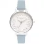 OLIVIA BURTON Moteriškas laikrodis Wishing Watch OB16AR04 - 34mm nerūdijančio plieno korpusas, pilkas odinis dirželis, baltas/sidabrinis ciferblatas su dangaus kūnų motyvu