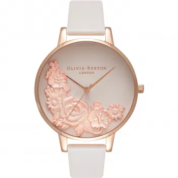 Olivia Burton Wonderland Moteriškas Laikrodis Rožinis Auksas OB16FS85