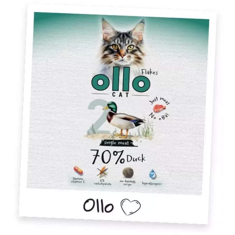 Ollo Cat Pouch No. 2 Duck 85 g – Pilnavertis šlapias maistas padaže
