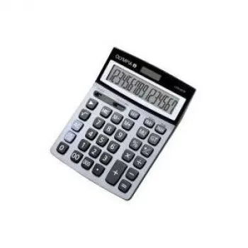 OLYMPIA LCD 6016 mėlynas kišeninis skaičiuotuvas, 12 skaitmenų LCD, dvigubas maitinimas (baterija ir saulės elementas), mokesčių, pelno, bendros sumos funkcijos, atmintis 4684