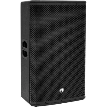 OMNITRONIC PAS-215A MK4 aktyvus 2-jų juostų pilno diapazono PA garsiakalbis su DSP ir Bluetooth, 15 inch žemų dažnių garsiakalbis, 500W RMS, juodas 11039557