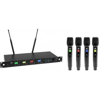 OMNITRONIC UHF-604 4 kanalų UHF belaidė mikrofonų sistema 520-554 MHz 13063605