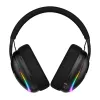ONIKUMA GT805 laidinis žaidimų ausinių rinkinys su RGB LED, 50 mm tvarkyklėmis, lanksčiu mikrofonu (juodos spalvos)