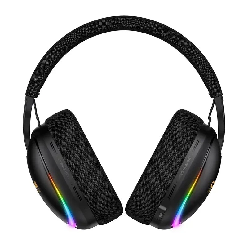 ONIKUMA GT805 laidinis žaidimų ausinių rinkinys su RGB LED, 50 mm tvarkyklėmis, lanksčiu mikrofonu (juodos spalvos)