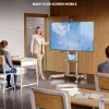 ONKRON TS1571-C Mobilus televizoriaus stovas su AV lentyna 32-75 colių ekranams, šampano spalvos