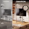 ONKRON TS1571-C Mobilus televizoriaus stovas su AV lentyna 32-75 colių ekranams, šampano spalvos
