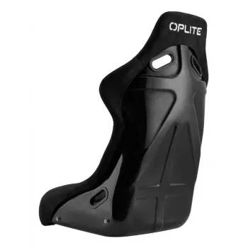 OPLITE 103862 Sim Racing sėdynė GT tipo kaušinė sėdynė su anglinio plieno rėmu – juoda su raudonomis siūlėmis