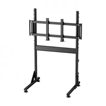 Oplite Nitrokart Monitor Stand V2 Black – Grindinis stovas vienam monitoriui, skirtas skrydžio ir lenktynių simuliatoriams, iki 49 inch, VESA 75x75–200x200, aukštis reguliuojamas 700–1000 mm, pakreipimas/pasisukimas/rotacija, plienas