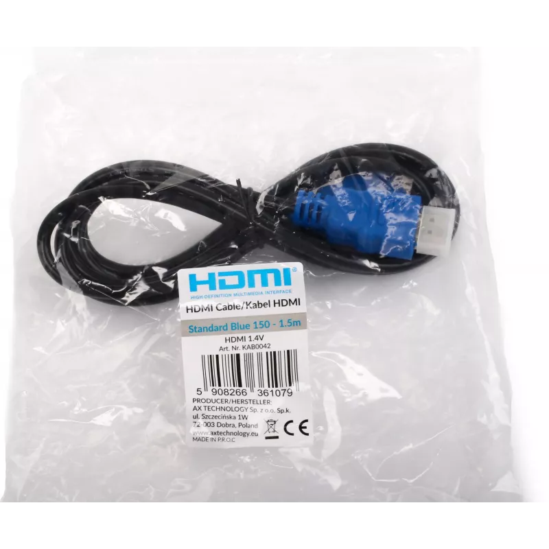 Opticum Standard Blue HDMI kabelis 1,5 m v1.4 High Speed su Ethernet