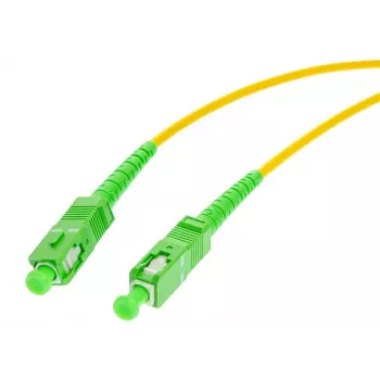 OPTIX Single-Mode 9/125 Simplex šviesolaidžio trumpiklis, 3 m, SC/APC į SC/APC, 3,0 mm LSZH geltonas